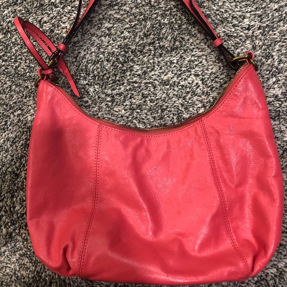 Bright coral shoulder bag - Picture 3 of 9